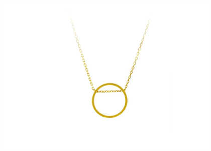 Forever Open Circle 14 KT Gold Plated Dainty Necklace